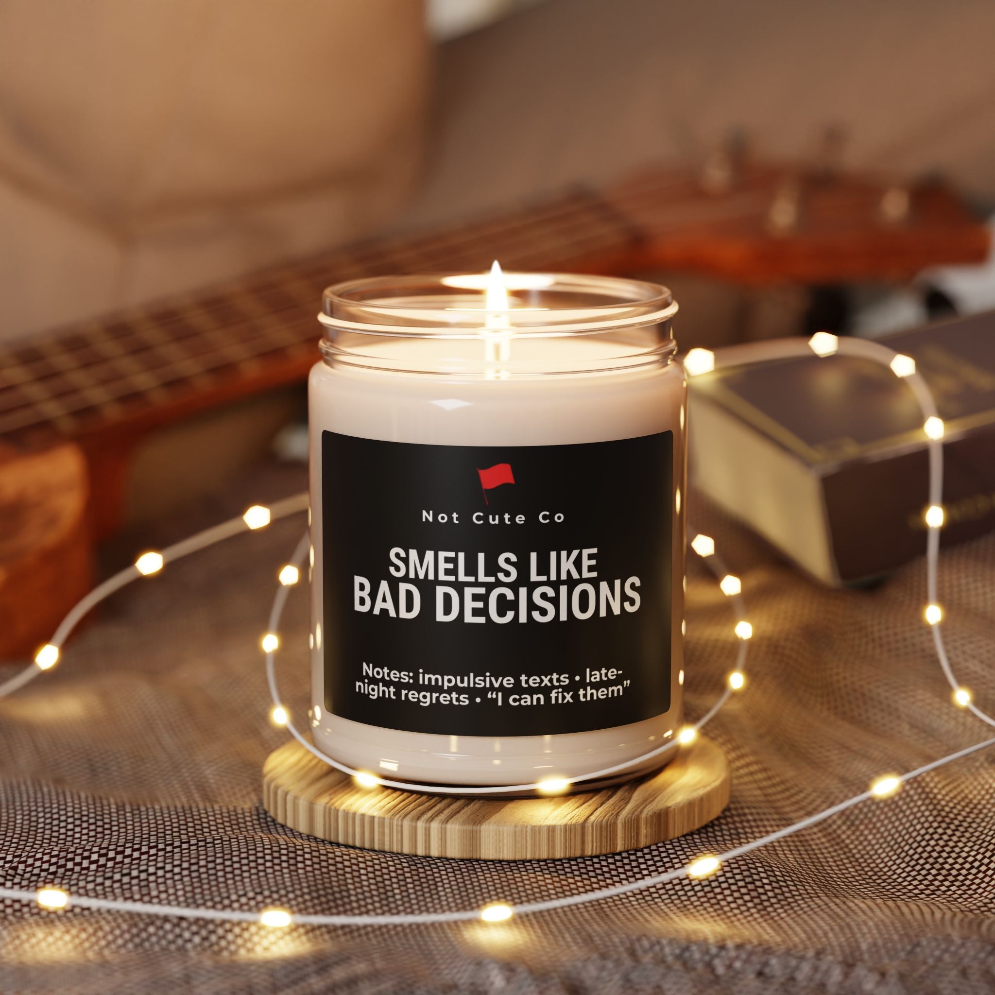 Smells Like Bad Decisions Candle — Funny Novelty Gift (9oz Soy Candle)