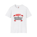 Not Cute Co — “Hot & Emotionally Unavailable” T-Shirt (Unisex Softstyle Tee)
